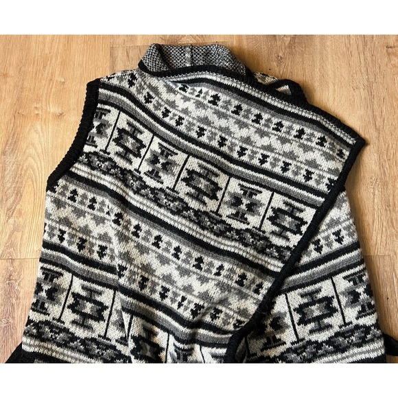 Splendid Longline Sweater Vest Size XS/S Southwestern Totem Aztec Wool Mohair - Picture 7 of 10